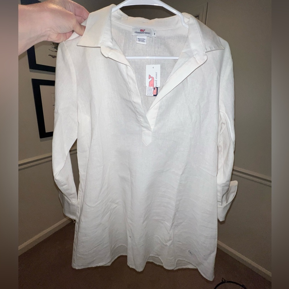 Vineyard vines cotton/linen Lucas tunic NWT